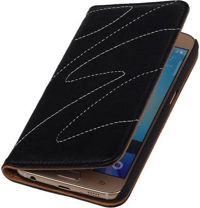 Bloemen Bookstyle Hoes voor Galaxy J1 Blauw