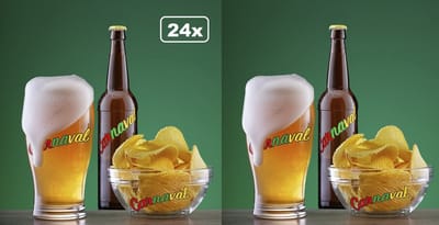 24x Carnaval glas stickers - lengte 7 cm - Carnaval thema party festival fun feest - Carnaval Decoratie - Carnaval Versiering - Vastelaovend - Limburg - Feestdecoratie