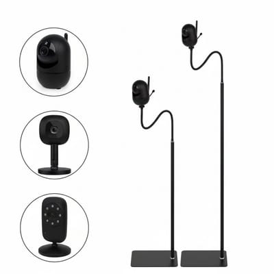 Babyfoonhouder Universeel – Babyfoon Standaard – Statief Babyfoon – Vloerstandaard Flexibel – Babyfoon Camera Houder – Extra Stevig – In Hoogte verstelbaar – Zwart