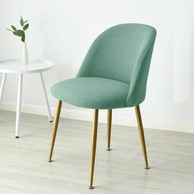 Polar Fleece Lage Rug Stoelhoes Accent Korte Rug Eetkamerstoel Slipcovers Gebogen Stoelhoezen Elastische Funda Silla Stoelhoes 1pc
