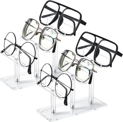 3-Tiers Acryl Zonnebril Display Stand - 2 Stuks Zonnebril Organizer voor Thuis en Winkel
