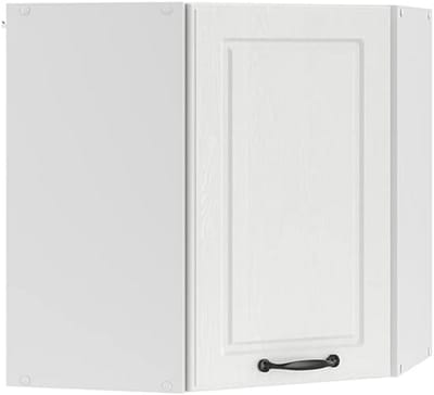 Hoekhangkast Keuken - Keukenmodule Landelijk - Keuken Opbergen - Modulair Systeem - 57 cm Breed - Wit