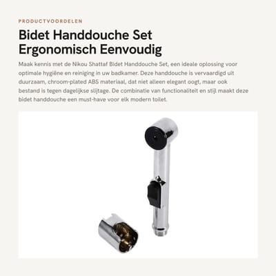 Dailygoods- Bidet Handdouche - Ergonomische Shattaf - Chroom Gecoat ABS - Eenvoudige Installatie - Optimale Hygiëne - Comfortabele Bediening - Toilet Douche