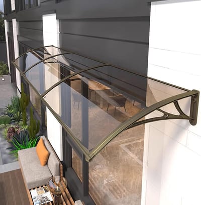Regenonderdak Luifel - Buitenluifel Voordeur - Bescherming Entree - Polycarbonaat Plaat - 80 x 210 cm - Helder