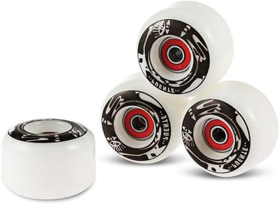 Skateboard Wielen - Longboard Cruising Wielen - Ollie Punk Springen - Duurzaam PU Materiaal - 55 cm diameter - Zwart