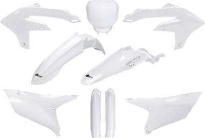 Ufo Yamaha Yzf 250/450 2024-2024 Yakit326f-046 Fork Protectors & Plastic Set Wit