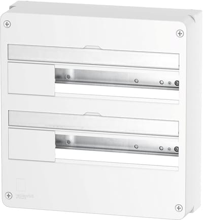 Opbouwkast Stoppenkast - Verdeelkast Meterkast - Elektrische Installatie - 2 Rijen 18 Modules - 39.5 x 36.4 x 12.2 cm