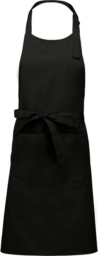 Mijncadeautje Schort Keukenschort Neutraal, Blanco - Zwart (70 x 85 cm) - 90% polyester en 10% katoen