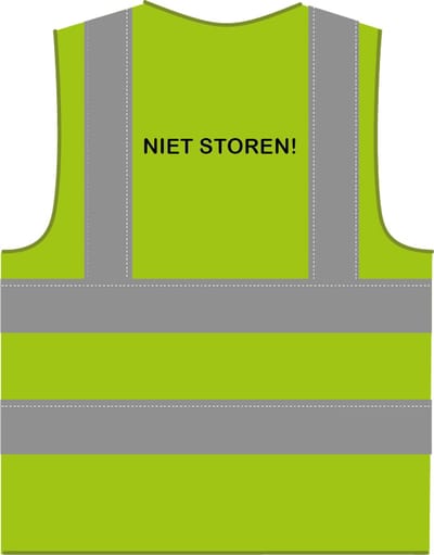 Niet storen hesje RWS limoengroen