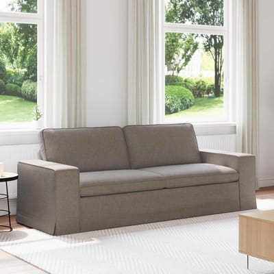 vidaXL - Bank - Taupe - 222 - x - 80 - x - 82 - cm - Stof