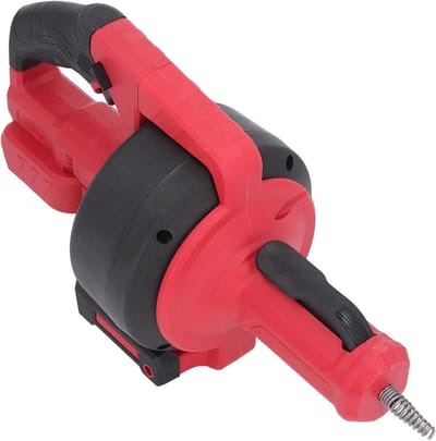 Elektrische Ontstoppingsveer - Afvoerreiniger Rioolreiniger - Verstoppingen Verwijderen - Automatische Kabelaanvoer - 7 Meter Kabel - Rood
