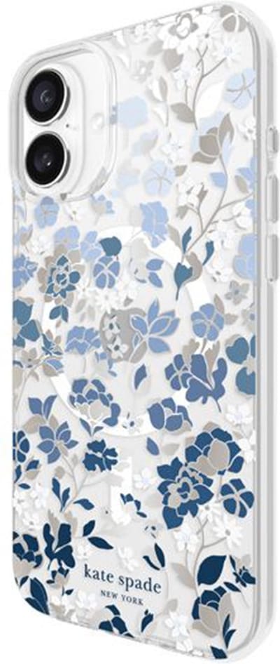 Kate Spade New York Étui Protecteur Gems Magsafe - Étui iPhone 16 Plus (Potager Bleu)