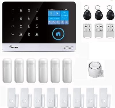 Draadloos GSM Alarmsysteem - Home Security Kit - Huis Beveiligen - Met Metaaldetector - 10x10x10 mm - Wit