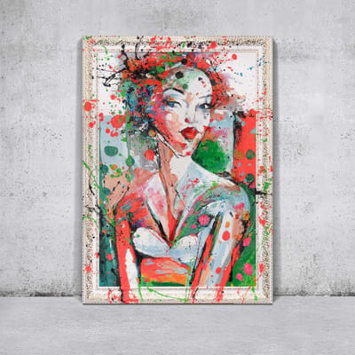 Canvas schilderij landschapsformaat handgeschilderd ritme van kleur abstract ritmisch – YS-Art Gallery – Dynamische wanddecoratie voor woonkamer – Modern schilderij voor hal en kantoor