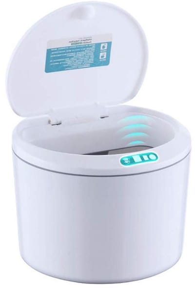 Automatische Mini Afvalmand met Elektrische Inductie voor Kantoor en Thuis, Touchless Sensor Prullenbak voor Desktop en Nachtkastje