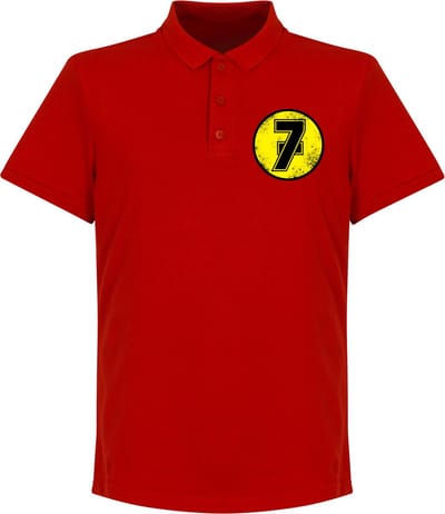 Barry Sheene No.7 Polo Shirt - Rood - L