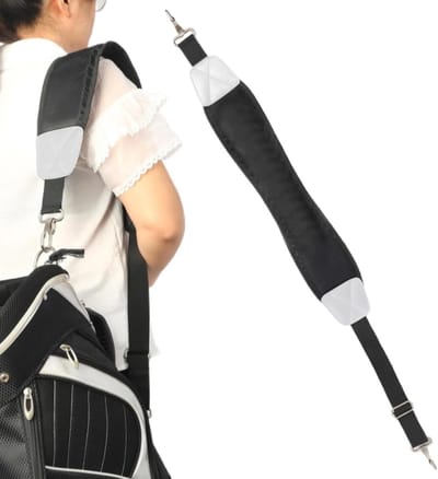 Golftas Schouderband - Draagriem Tas - Golfen Ondersteuning - Gevoerde Verstelbare Band - 120 cm Lengte - Zwart