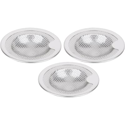 Passoire d'évier en acier inoxydable Anti-colmatage Bouchon de vidange Filtre Panier Récupérateur Outil de cuisine(M ) white