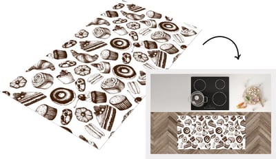 Keukenloper - Loper keuken - Brood - Patisserie - Vintage - Design - 120x60 cm - Keukenloper vinyl