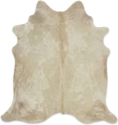 Koeienhuid Vloerkleed - Champagne Taupe - 240 x 220 cm - Koeienkleed / Koeienvel / Dierenvel / Dierenhuid / Koehuid Tapijt - incl. 4 onderzetters