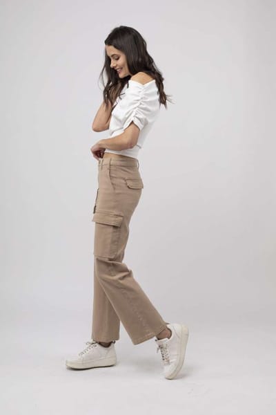 Toxik3 broek cargo beige