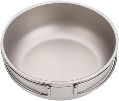 Titanium Koekenpan - Kampeerpan Outdoor - Buiten Koken - Puurtitanium Materiaal - 1200ml - Grijs