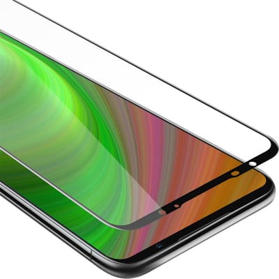 Cadorabo Screenprotector geschikt voor MEIZU 16S Volledig scherm pantserfolie Beschermfolie in TRANSPARANT met ZWART - Gehard (Tempered) display beschermglas in 9H hardheid met 3D Touch