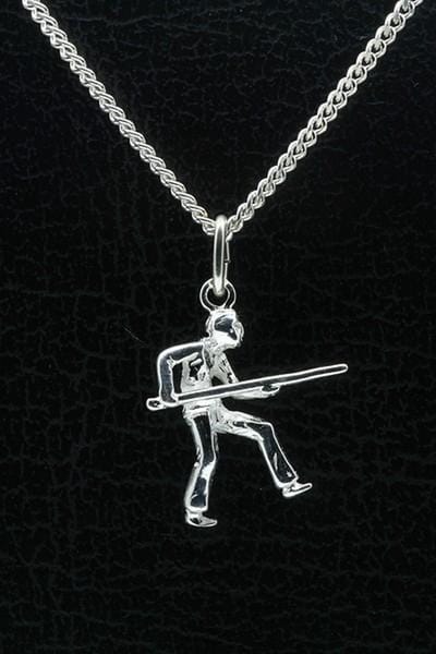 Zilveren Biljarter ketting hanger