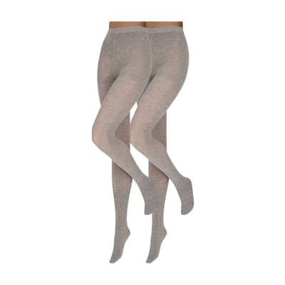 Sarlini - Dames effen - Modal panty - 2-Pak - Medium Grijs / S/M