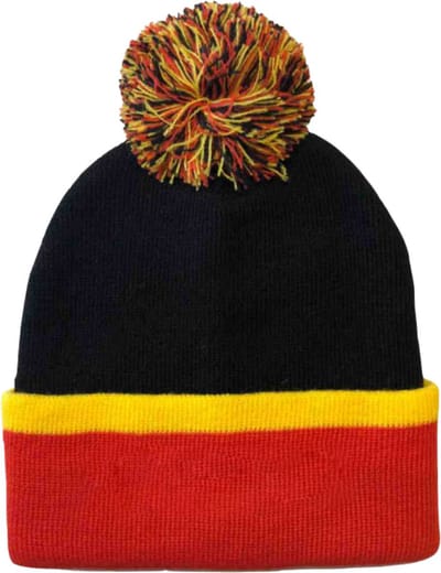 Folat - Beanie Belgie met pompom - WK voetbal 2026 - WK voetbal versiering - WK voetbal outfit - Nederland WK