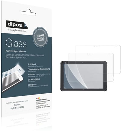 dipos – 2x Matte Pantserfolie geschikt voor Fujitsu Stylistic Q5010 | 9H Screenprotector