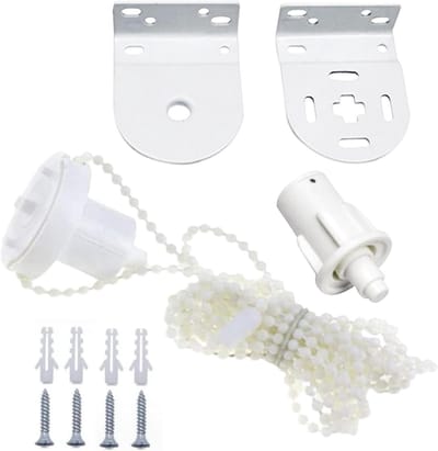 Rolgordijn Onderdelen - Blind Set - Raamdecoratie Vervangen - Compleet Montagepakket - 30mm Buis - Wit