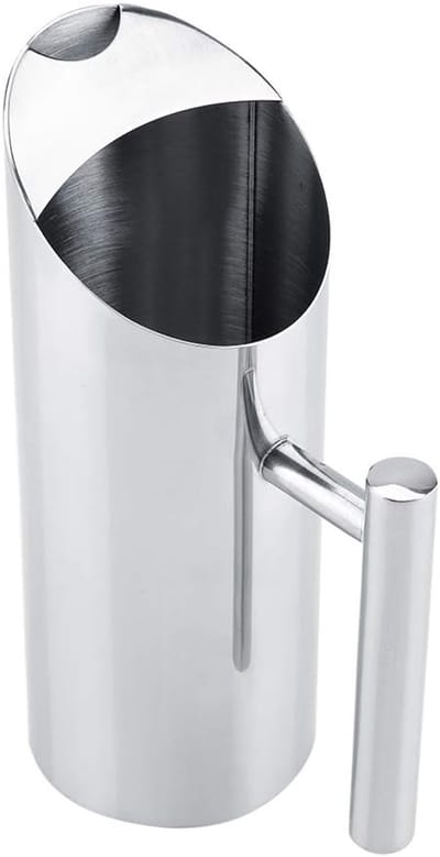 Stainless Steel Water Jug - Cold Drinking Teapot - 1L/1.5L/2L met Handvat voor Thuis en Hotel Gebruik (2 L 15.5 x 15.7 cm/6.1 x 6.2 inch)