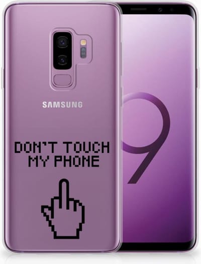 Samsung Galaxy S9 Plus Silicone-hoesje Finger Don't Touch My Phone