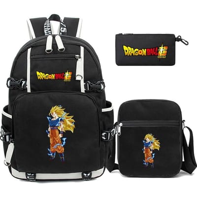 3 stuks/set Anime Dragon Ball Laptop Rugzak Unisex Rugzak met Lunch Handtas voor Meisje Jongen Tiener Schooltas Mannen Vrouwen Vrijetijdstas Rugzak Mochila