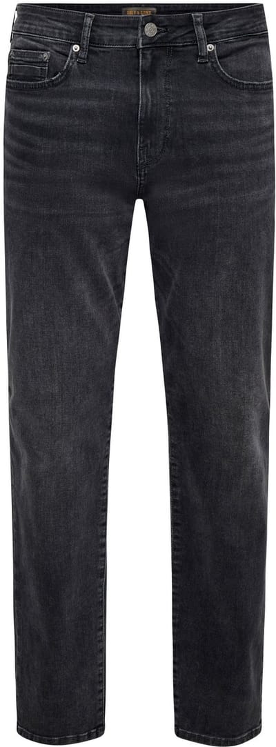 Only & Sons Heren Jeans Broeken regular/straight Fit Zwart 32W / 32L Volwassenen