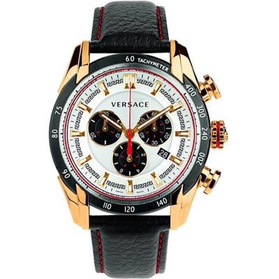 Montre Versace VDB040014 V-Ray à affichage analogique à quartz noir pour homme
