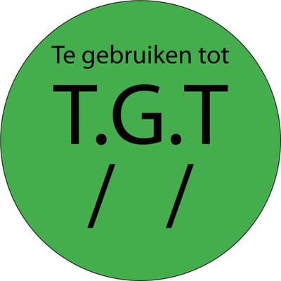 TGT sticker op rol 30 mm - 800 per rol
