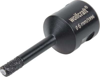 wolfcraft - Diamant Gatenzaag - Diamantboor - 6mm - Tegelboor - voor haakse slijpers - 5996000