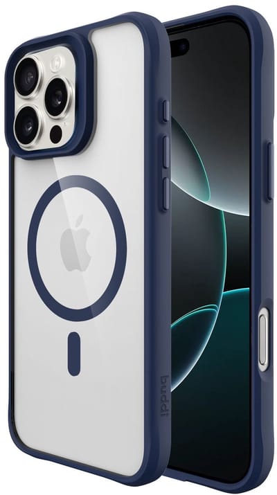 Buddi Hybrid - Hoesje Geschikt voor Apple iPhone 16 Pro - Compatibel met MagSafe - Back Cover met Magneet - Magnetische Beschermhoes - Transparant Blauw