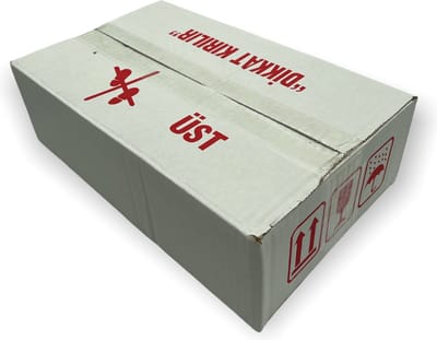 Power Escorts - Gerecycled - Verpakkingen - Bedrukt - Met Breekbaar Logo - ''Dikkat Kirilir'' - 10 stuks - Afmetingen: - 36cm x 21cm x 10.5cm - Lengte x Breedte x Hoogte
