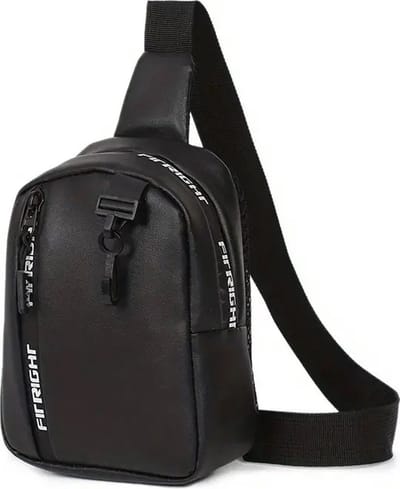 Crossbody Tas Dames I Schoudertas I Heuptas I Sling Bag I PU Leer I Met Verstelbare Schouderband & Ritssluiting I Met Extra Clip Drager I Waterafstotend I Zwart