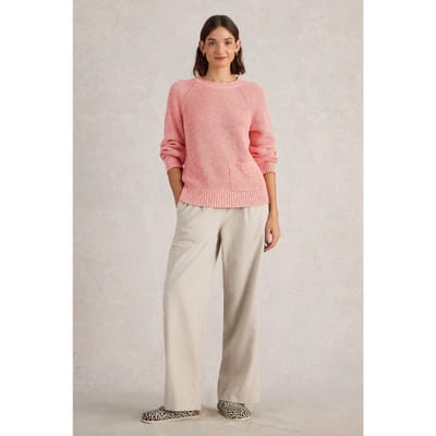 White Stuff Bailey Cotton Jumper Mid Coral Maat: 10 | Sweaters Outlet | Dames | Blauw