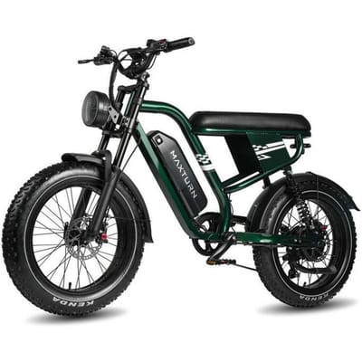 Elektrische fiets - Maxturn MX10 - Motor 500 W - Batterij 48V 13,5Ah - Actieradius 80–100 km - Wielen 20  - groen groen