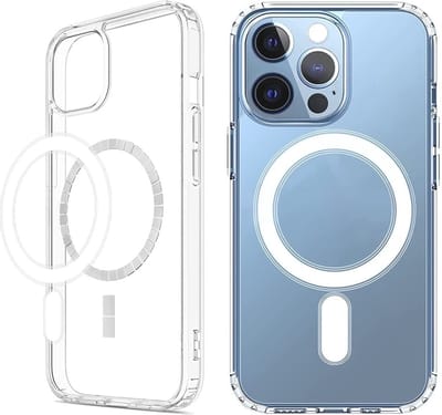 Telefoonhoesje - Geschikt voor iPhone 13 Pro Hoesje - Magnetisch - Transparant - Military Grade - Transparant