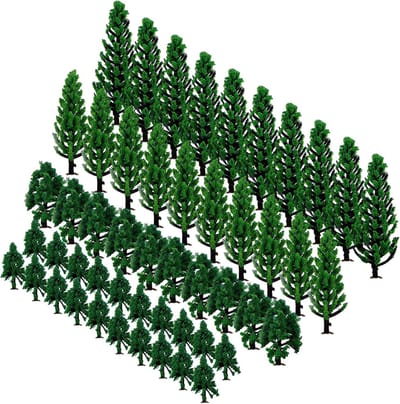 Miniatuur Modelbomen voor Modelspoor en Tuinlandschapsontwerp, 50 Stuks, Groen, Realistisch en Gedetailleerd