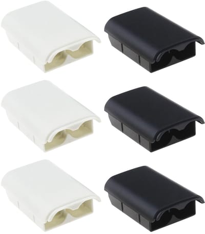 Dailygoody - Batterij Cover Shell - Compatibel met Xbox 360 - Vervangingsset - Zwart en Wit - Duurzaam en hoogwaardig - Geschikt voor Spelconsoles - 6...
