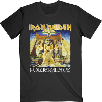 Iron Maiden - Powerslave World Slavery Tour Heren T-shirt - S - Zwart