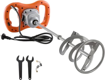 Mortelmixer - Handmixer - Materiaalmengen - Variabele snelheden - 50 Liter - Rood