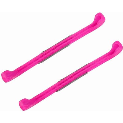 1 paire 7 couleurs en plastique patin de Hockey sur glace lame gardes couvre avec ressort réglable Pink pink